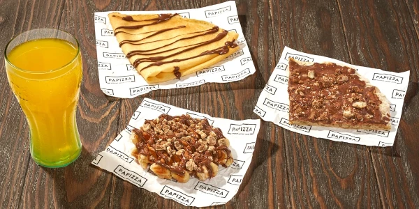 Postres de Papizza en una mesa