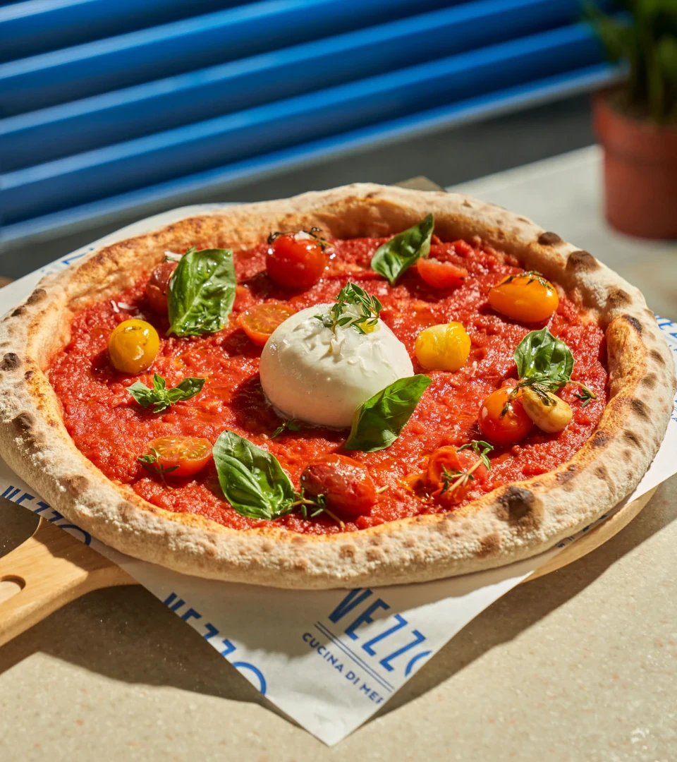 Pizza burrata de Vezzo